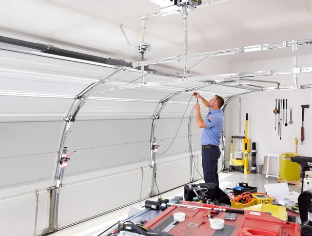 Garage door cable repair service by Westminster Garage Door Repair in Westminster