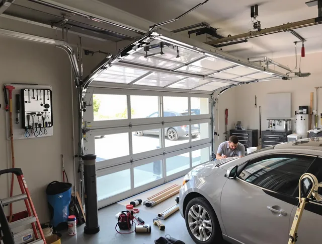 Garage door noise reduction service by Westminster Garage Door Repair in Westminster