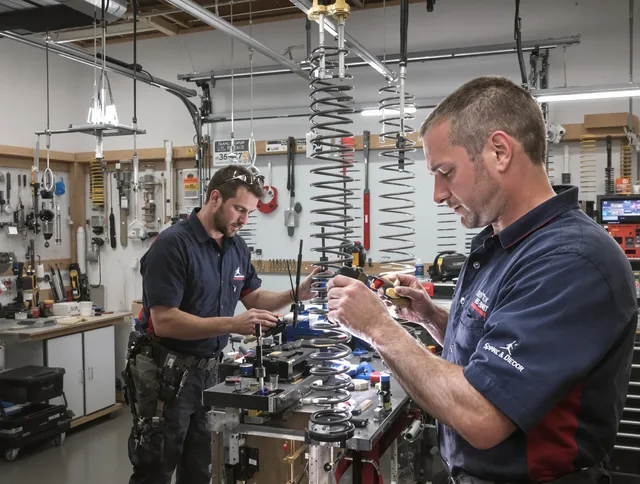 Garage door spring repair service by Westminster Garage Door Repair in Westminster